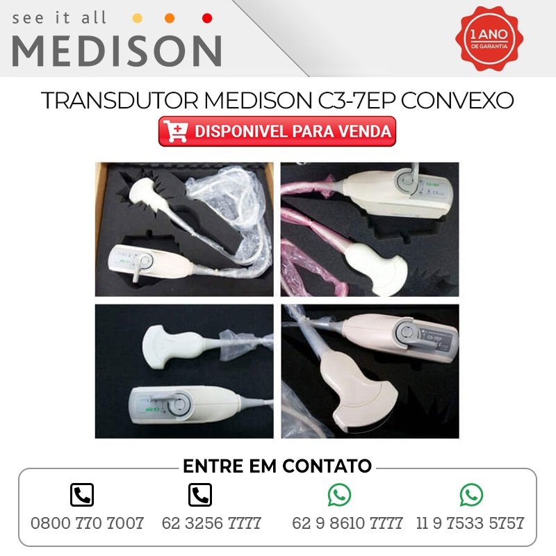 TRANSDUTOR MEDISON C3 7EP CONVEXO DISPONIBILIDADE
