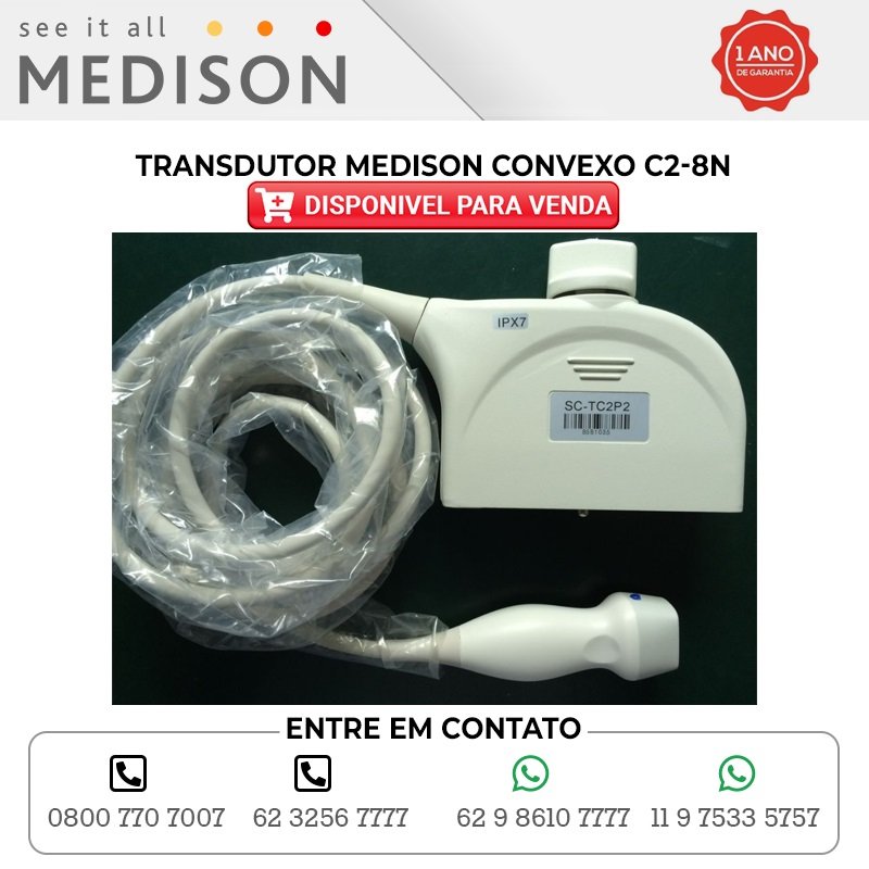TRANSDUTOR MEDISON CONVEXO C2 8N DISPONIBILIDADE I