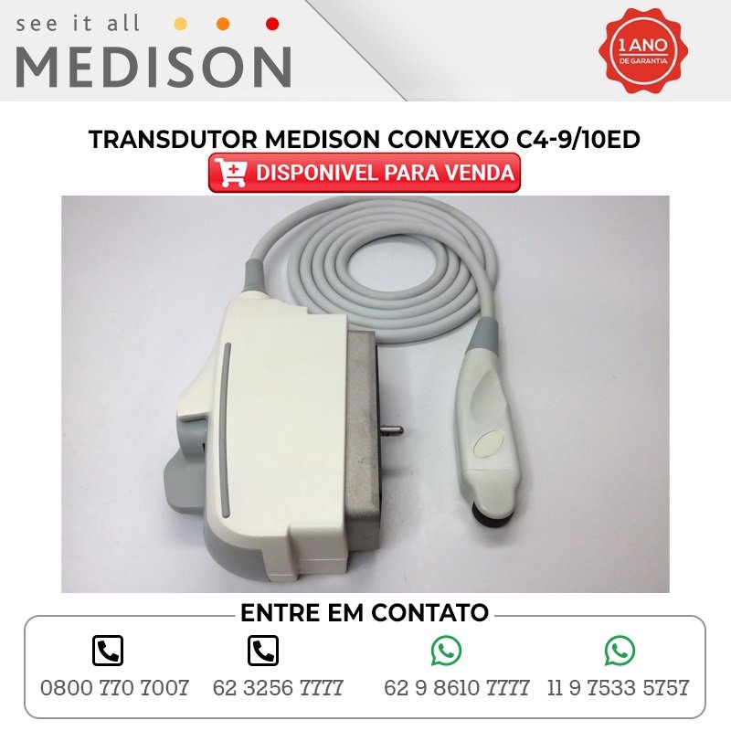 TRANSDUTOR MEDISON CONVEXO C4 9 10ED DISPONIBILIDA