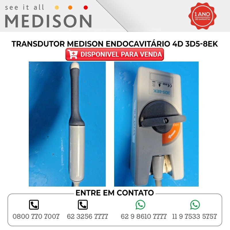 TRANSDUTOR MEDISON ENDOCAVITARIO 4D 3D5 8EK DISPON