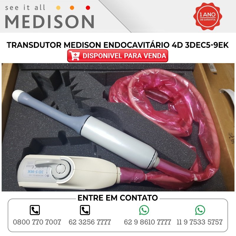 TRANSDUTOR MEDISON ENDOCAVITARIO 4D 3DEC5 9EK DISP