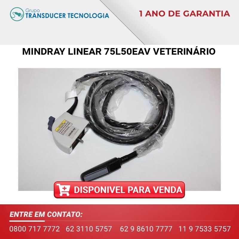 VENDO TRANSDUTOR MINDRAY LINEAR 75L50EAV VETERINAR